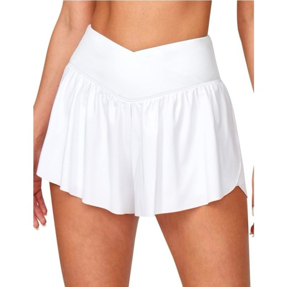 Iuga Pants - IUGA Flowy Butterfly Shorts Crossover Running High Waisted Athletic Skort Sz M